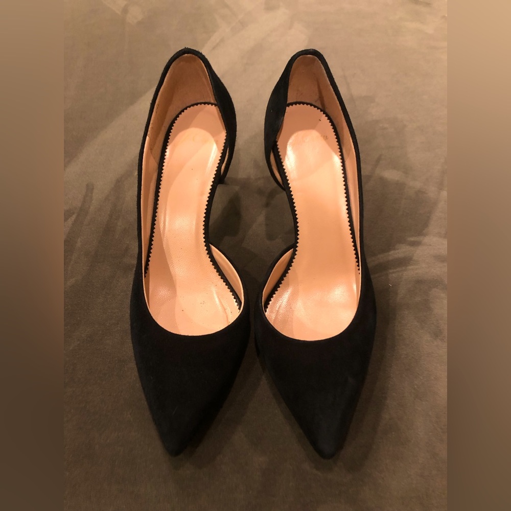 Black Suede J.Crew Made in Italy Heels-Size 7